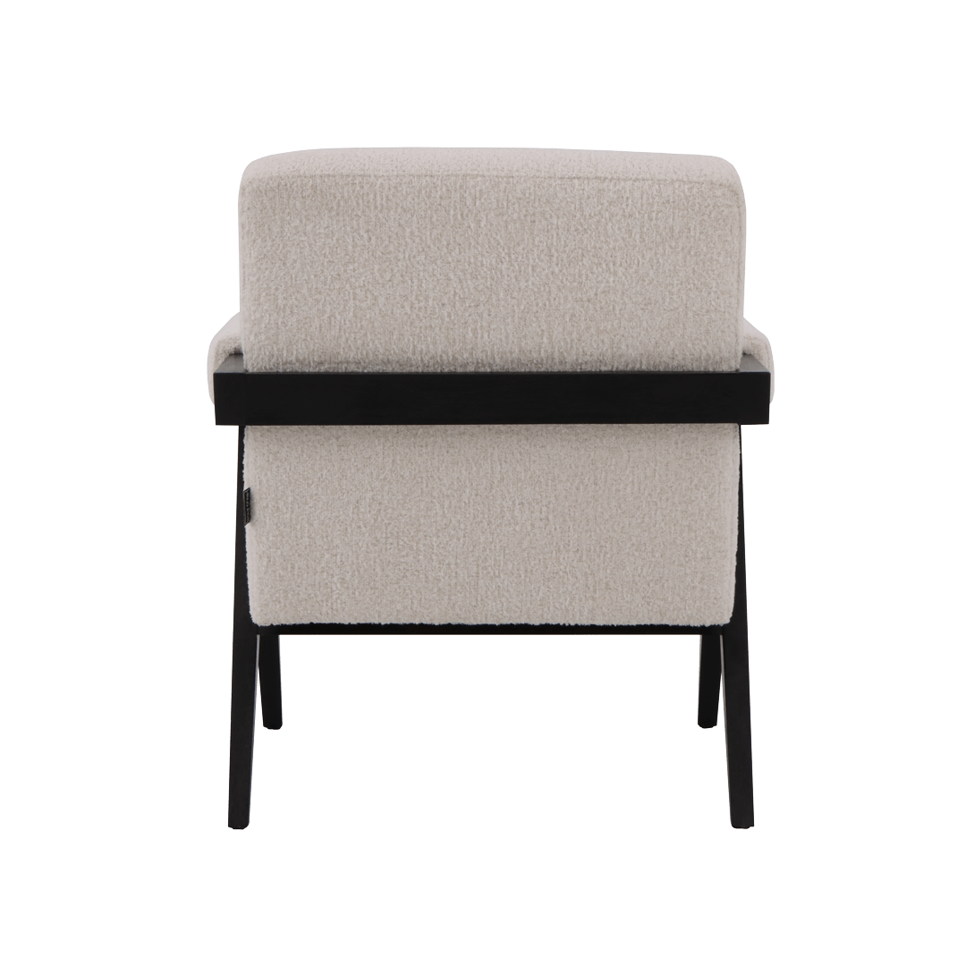 Cindy Luxe Textured Chenille Accent Chair - Whisper White