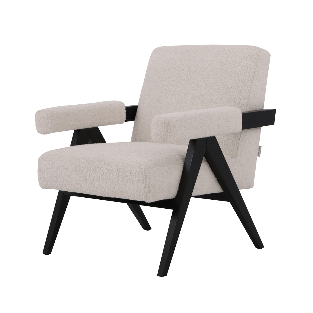 Cindy Luxe Textured Chenille Accent Chair - Whisper White