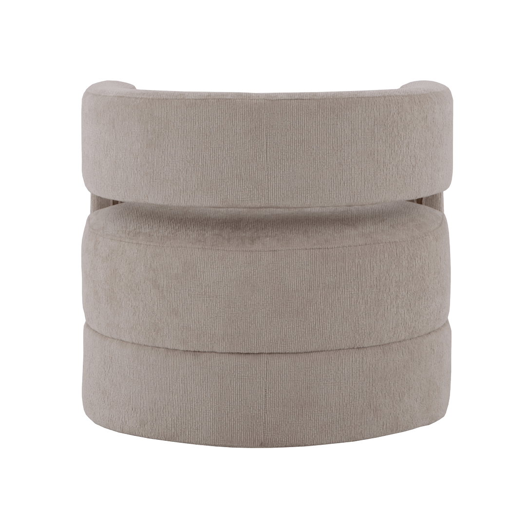 Fauteuil d'appoint Heidi Luxe en chenille - Pierre de quartz