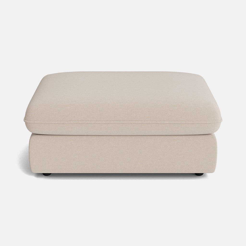 Repose-pieds Aldwych Luxe en chenille - Crème douce