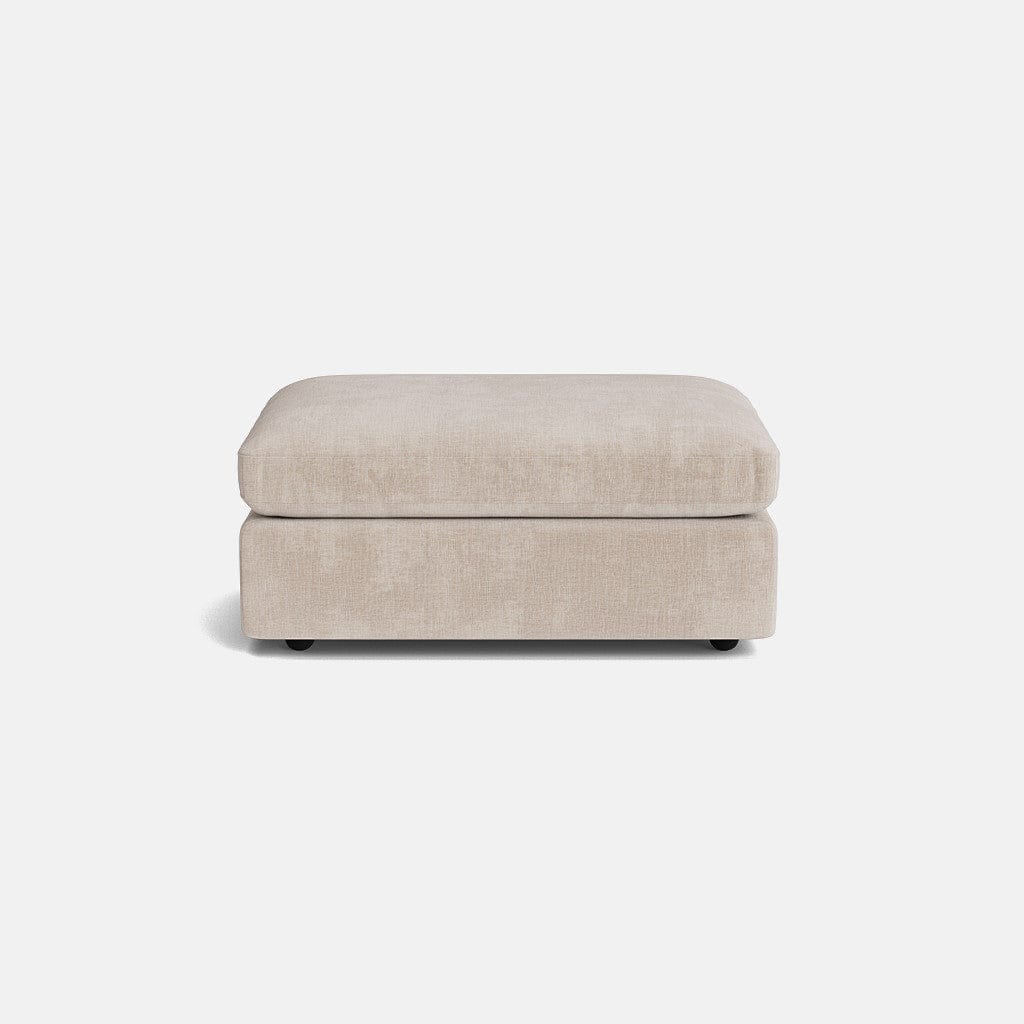 Repose-pieds Berkeley Luxe en chenille - Porcelaine