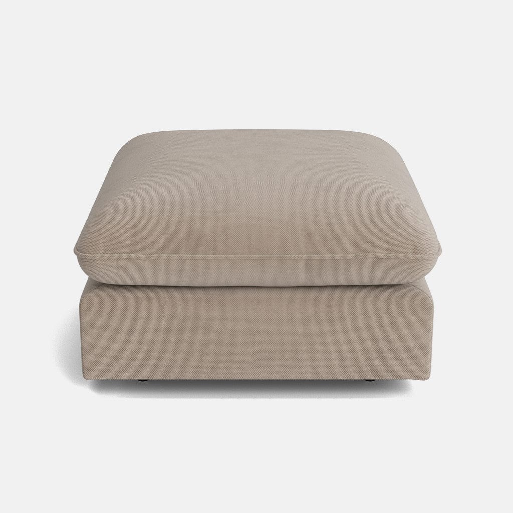Berlin Luxe Chenille Footstool - Polished Pebble