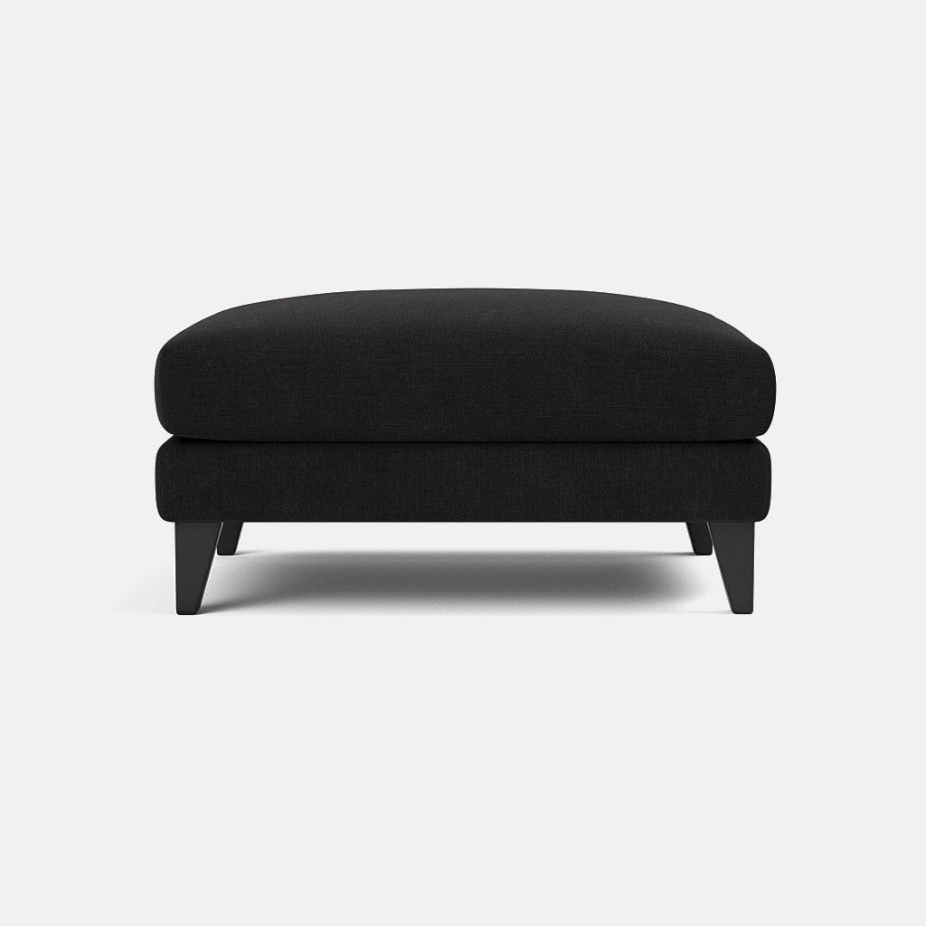 Langham Luxe Chenille Footstool - Back to Black