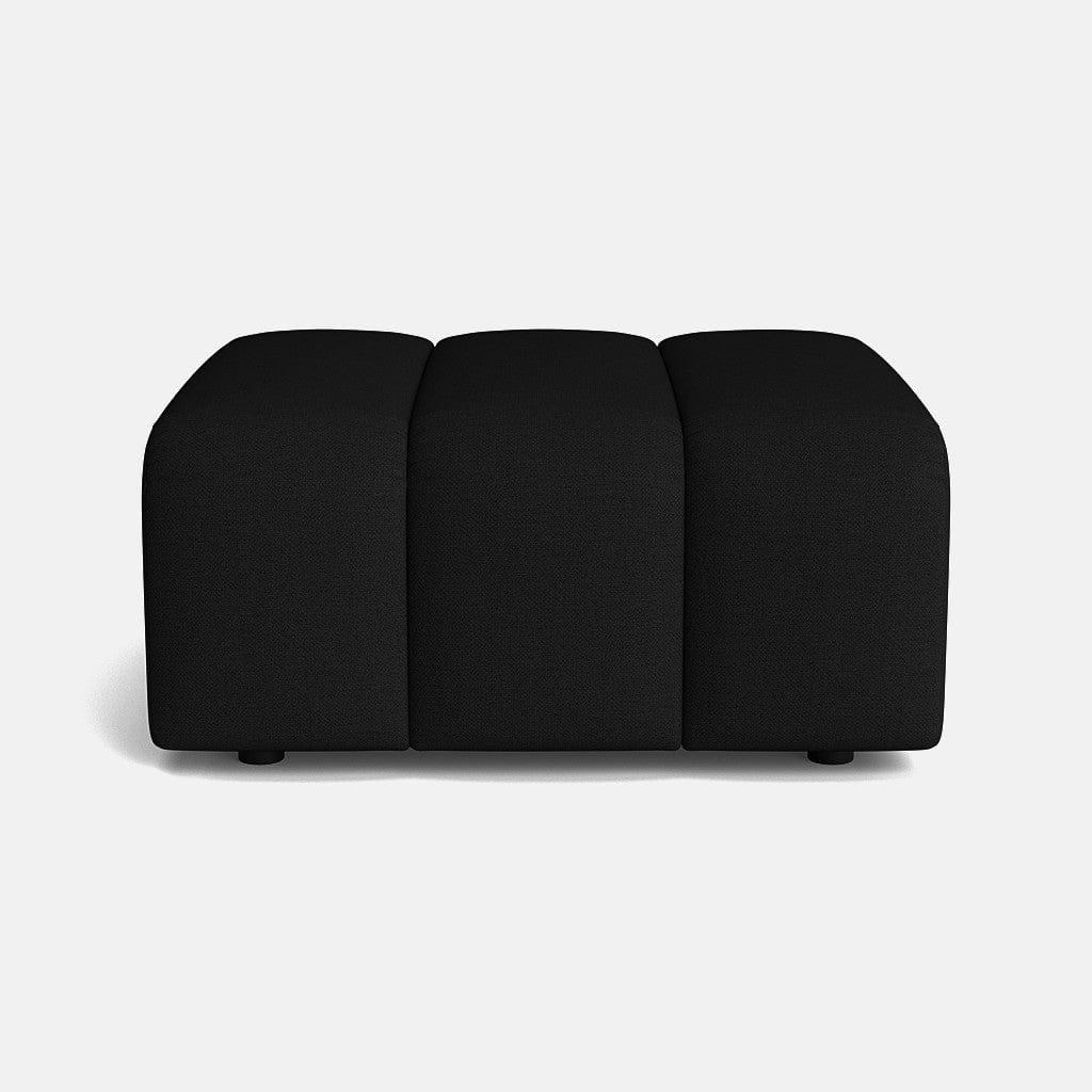 Repose-pieds Nobu en chenille souple - Nuages noirs