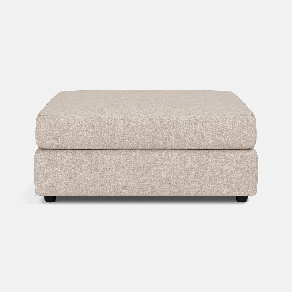 Soho Luxe Chenille Footstool - White Tea