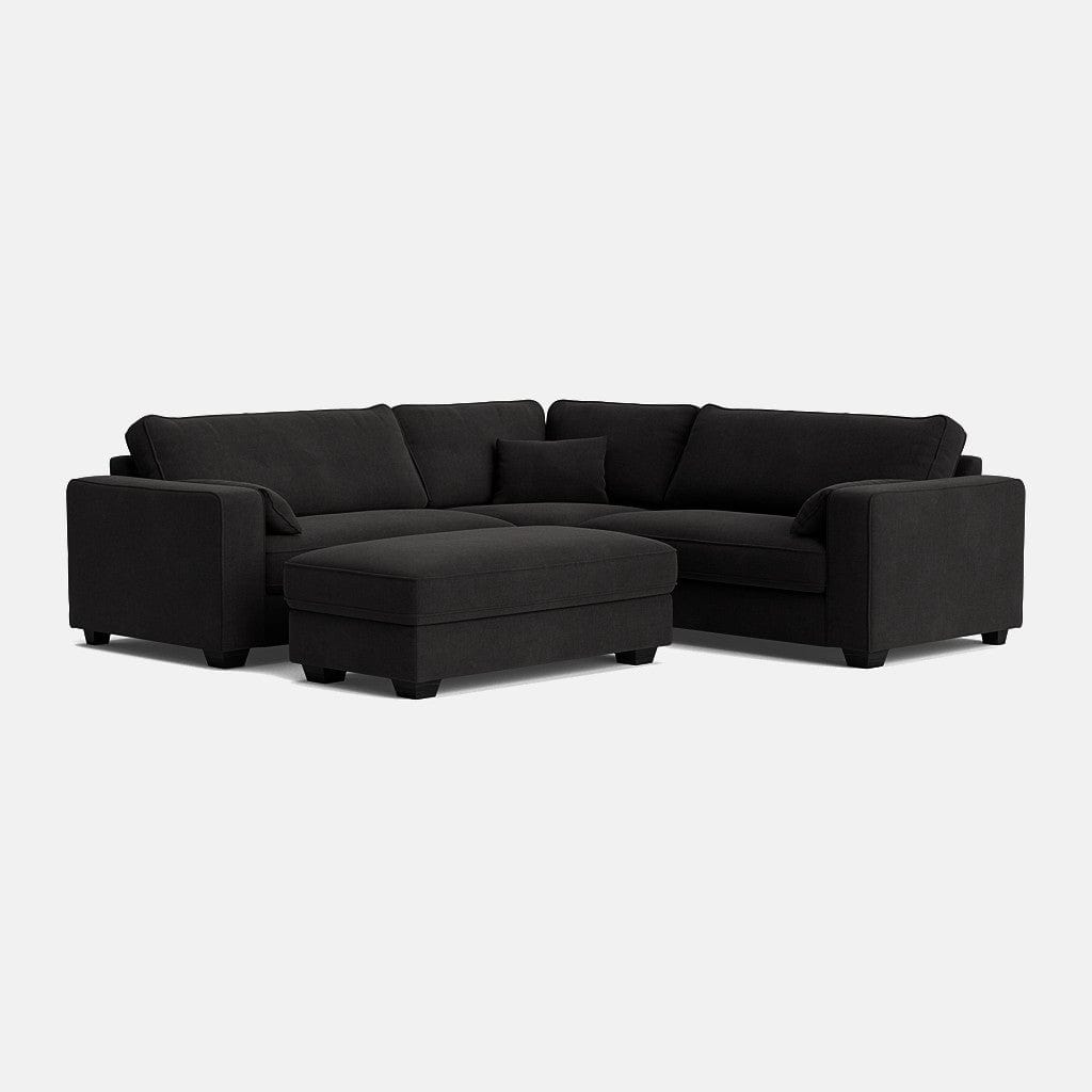Bloomsbury Luxe Chenille XL Ensemble de canapé d'angle double et repose-pieds - Roof Top