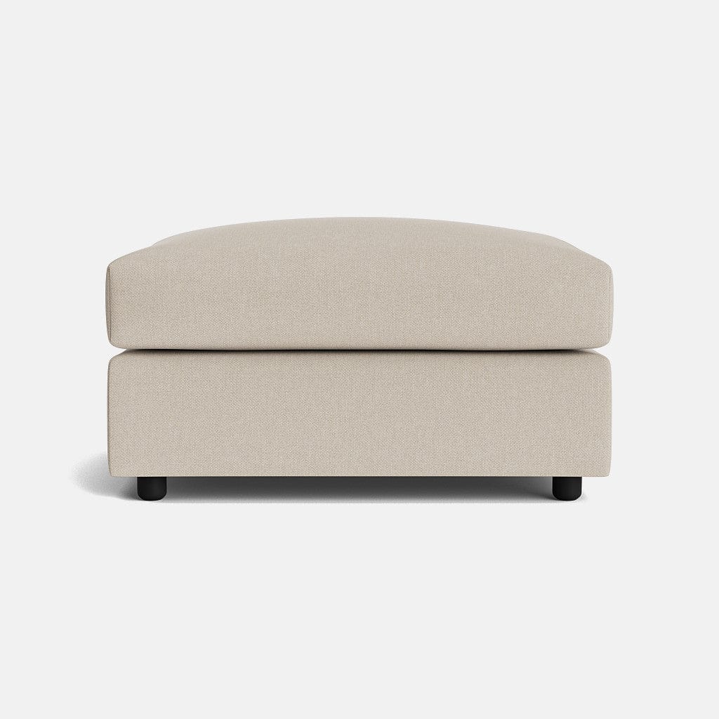 Dorchester Soft Woven Texture Footstool - Meringue