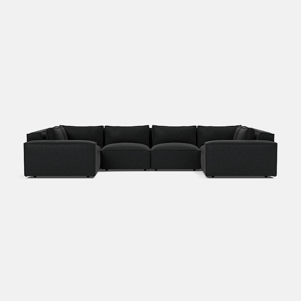 Marylebone Luxe Chenille XL U Shape Closed End Sofa - Midnight Sky