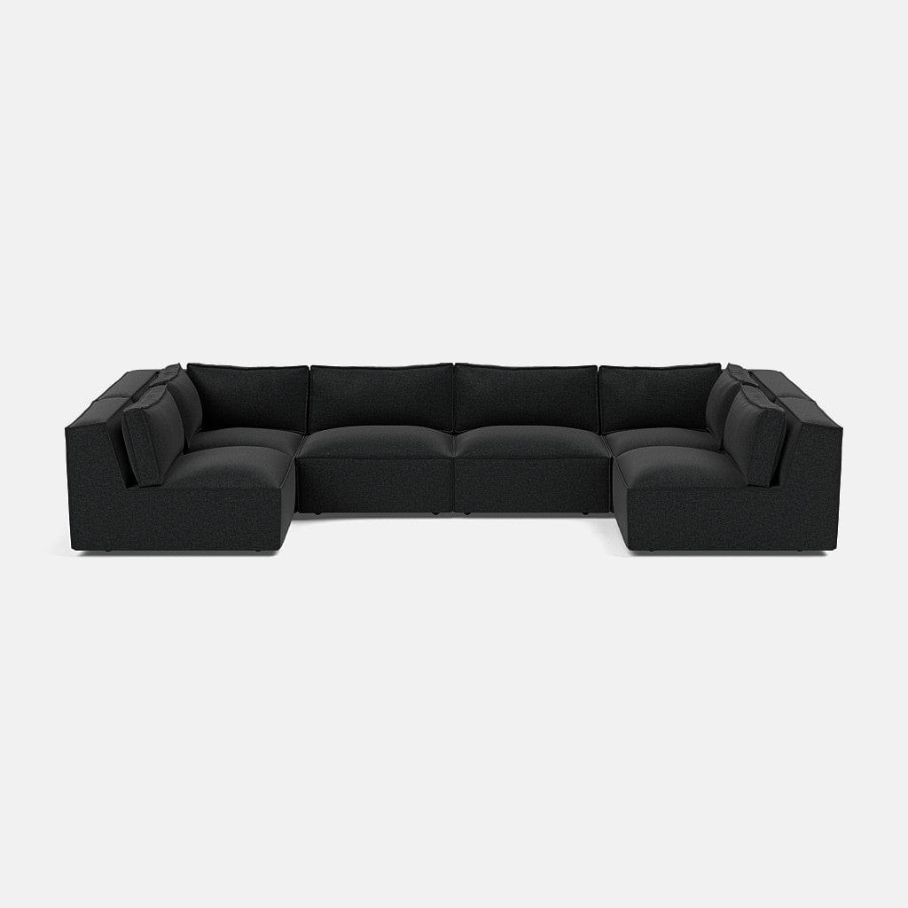 Marylebone Luxe Chenille XL U Shape Open End Sofa - Midnight Sky