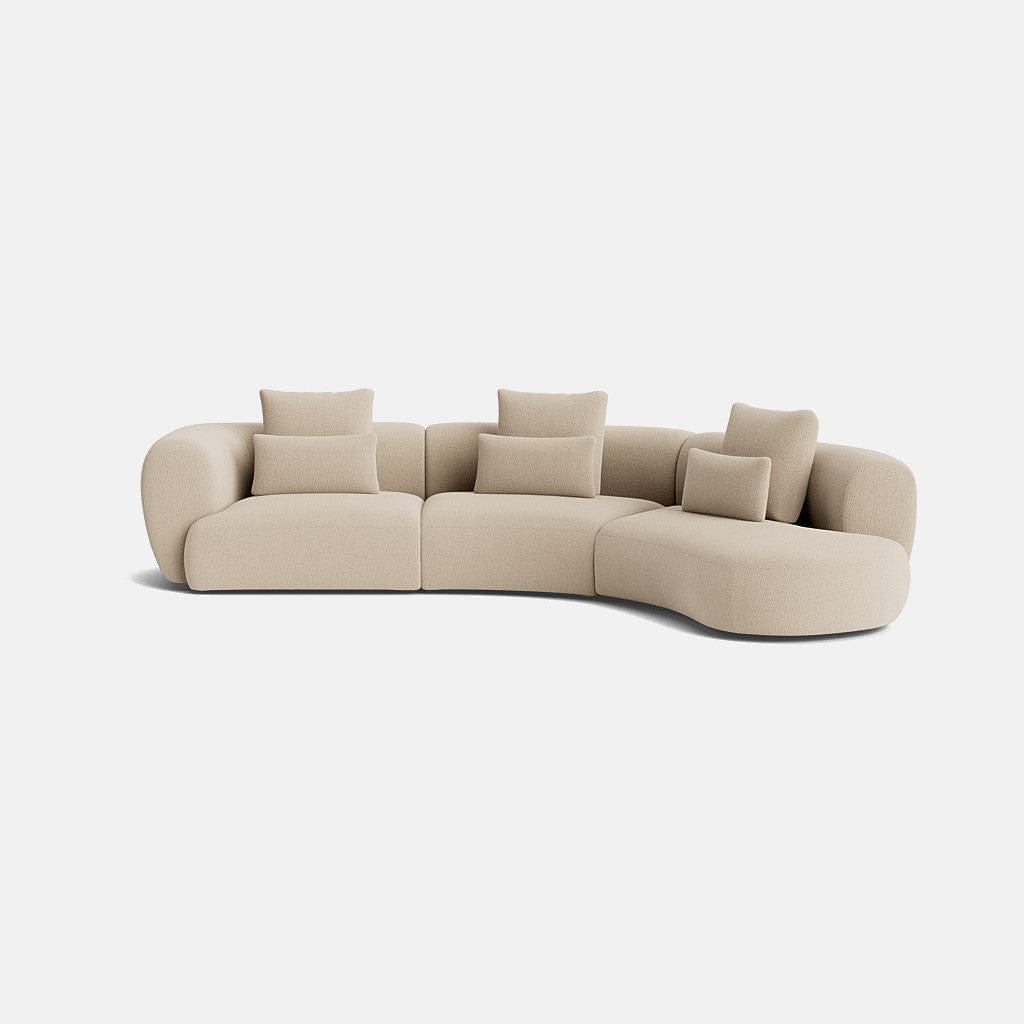 Paris Soft Boucle Large Right Corner Sofa - Afterglow
