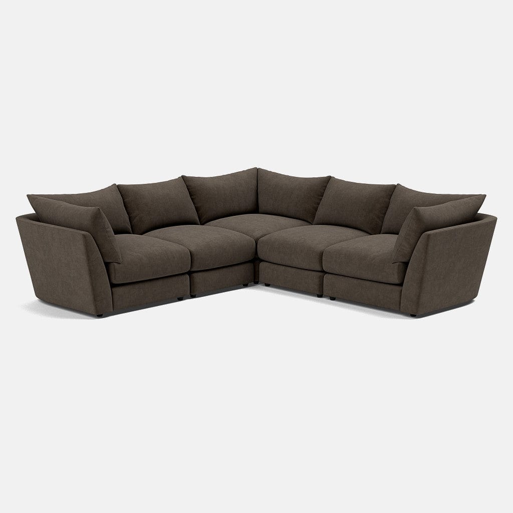 Canapé d'angle double Dreamer Luxe en chenille - Moody Mocha