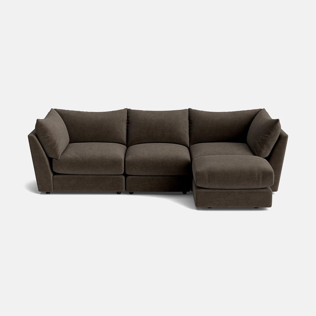 Repose-pieds d'angle gauche/droit en chenille de luxe The Dreamer - Moody Mocha