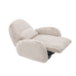 Fauteuil inclinable pivotant et électrique en fausse fourrure Cara - Vison ambré