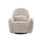 Fauteuil inclinable pivotant et électrique en fausse fourrure Cara - Vison ambré