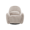 Cara Faux Fur Swivel Rocker Power Recliner Chair - Amber Mink