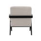 Fauteuil d'appoint Cindy Luxe en chenille texturée - Blanc murmure 