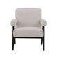 Fauteuil d'appoint Cindy Luxe en chenille texturée - Blanc murmure 