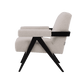 Fauteuil d'appoint Cindy Luxe en chenille texturée - Blanc murmure 