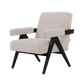 Fauteuil d'appoint Cindy Luxe en chenille texturée - Blanc murmure 