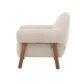 Fauteuil d'appoint Claudia en tissu bouclé doux et texturé - Fossil Stone 