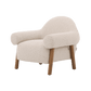 Fauteuil d'appoint Claudia en tissu bouclé doux et texturé - Fossil Stone 
