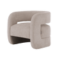 Fauteuil d'appoint Heidi Luxe en chenille - Pierre de quartz 