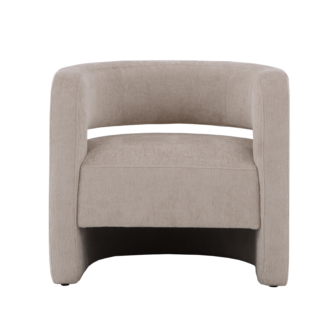 Fauteuil d'appoint Heidi Luxe en chenille - Pierre de quartz 