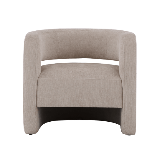 Fauteuil d'appoint Heidi Luxe en chenille - Pierre de quartz 
