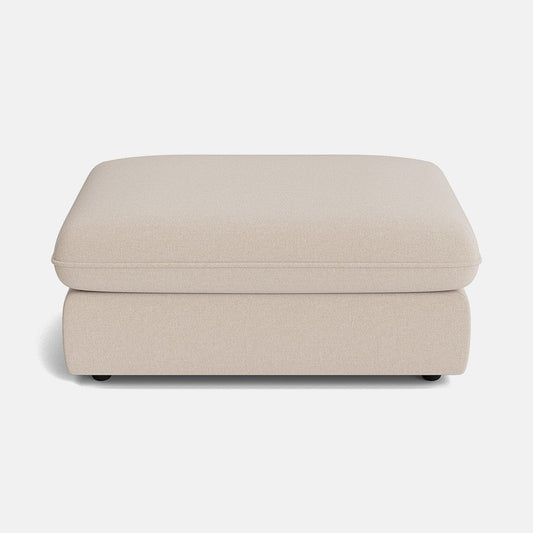 Repose-pieds Aldwych Luxe en chenille - Crème douce
