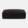 Broadgate Textured Velvet Footstool - Iron Mountain