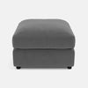 Chelsea Relaxed Linen Footstool - Charcoal Mist