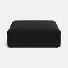 Edgware Luxe Chenille Footstool - Deep Charcoal