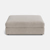 Edgware Luxe Chenille Footstool - Pale Linen