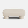 Edie Luxe Chenille Footstool - Rich Cream