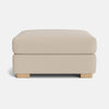 Henley Highback Luxe Chenille Footstool - Natural Cream