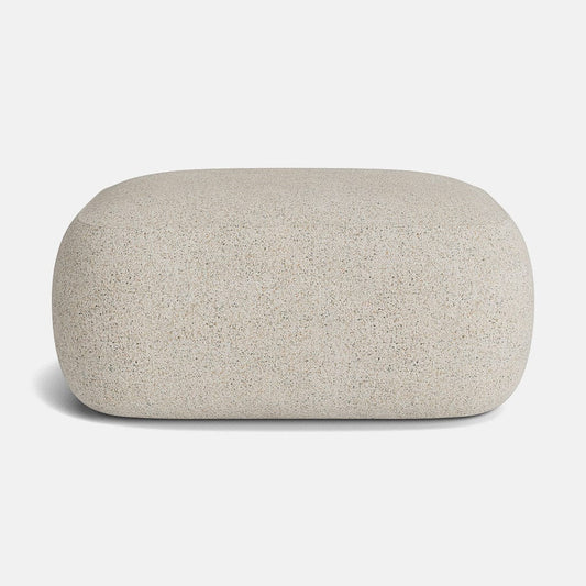 Repose-pieds Hoxton en tissu bouclé texturé - Crème poussiéreuse
