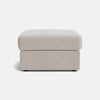 Oslo Luxe Chenille Footstool - Pale Linen