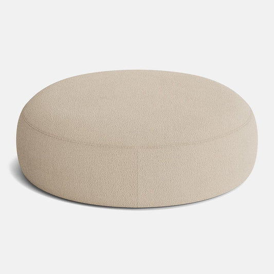 Paris Soft Boucle Round Footstool - Afterglow