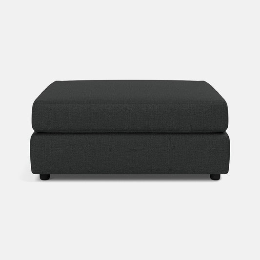 Soho Luxe Chenille Footstool - Thunder Sky