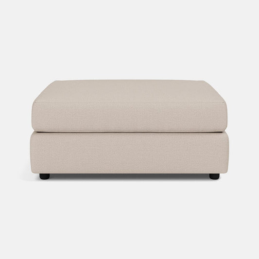 Soho Luxe Chenille Footstool - White Tea
