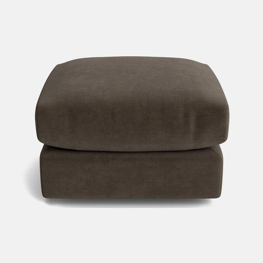 The Dreamer Luxe Chenille Footstool - Moody Mocha