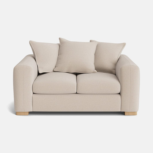 Canapé 2 places Henley Luxe en chenille - Crème douce