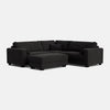 Bloomsbury Luxe Chenille XL Ensemble de canapé d'angle double et repose-pieds - Roof Top