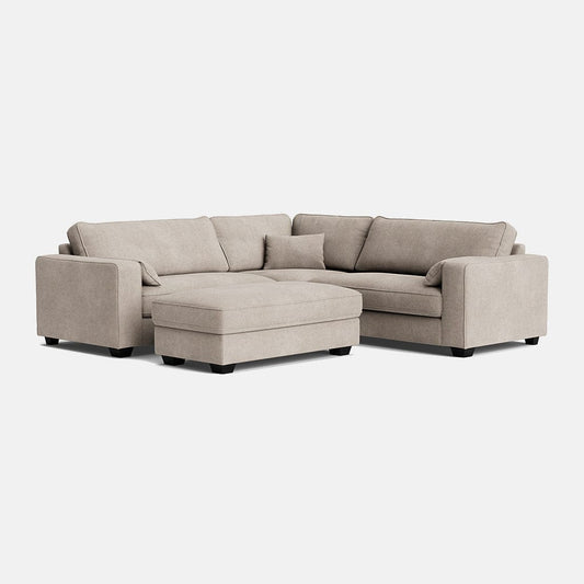 Ensemble Bloomsbury Luxe Chenille XL double coin et repose-pieds - Lin d'été