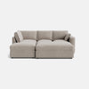 Ensemble canapé d'angle gauche et repose-pieds Edgware Luxe Chenille - Lin pâle 