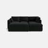 Ensemble canapé d'angle droit et repose-pieds Edgware Luxe Chenille - Anthracite foncé 