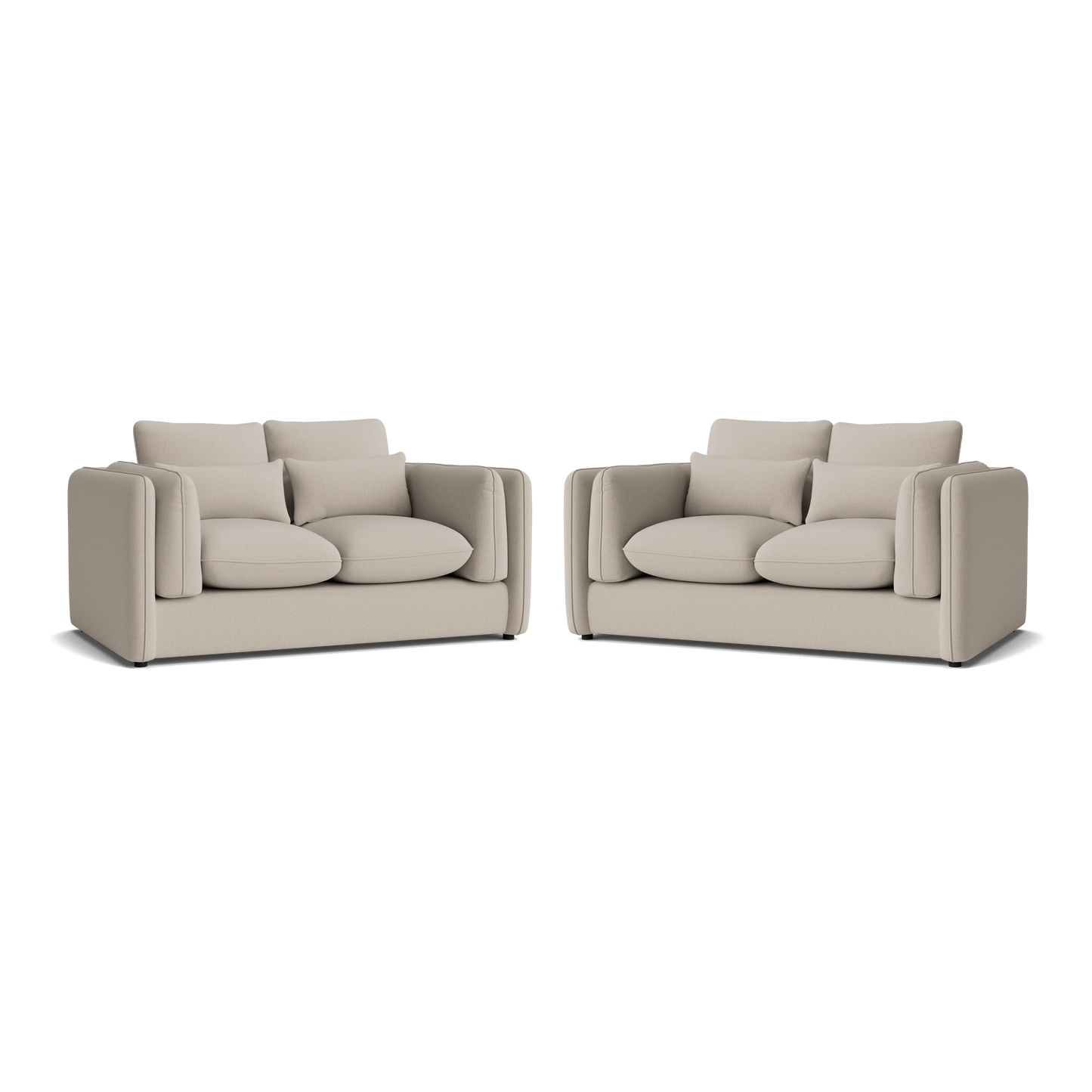 Ensemble canapé 2 places et 2 places Marlow Luxe Chenille - Superbe Greige