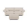 Ensemble Windsor Highback Luxe Chenille 4 places et repose-pieds - Nacre