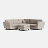 Ascot Highback Double Corner Sofa & Footstool Set - Summer Linen