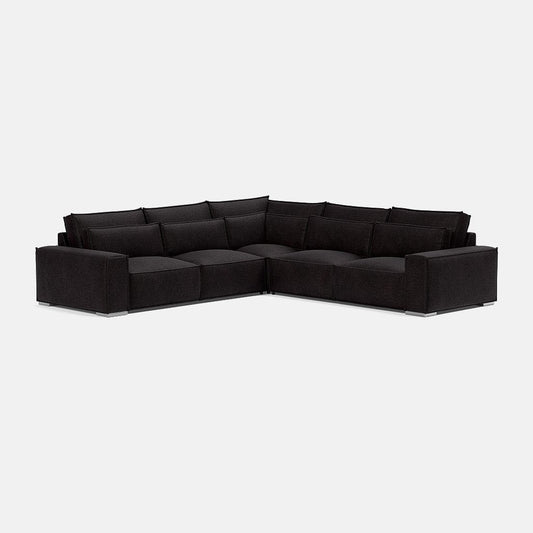 Coin double en velours texturé Broadgate - Iron Mountain 